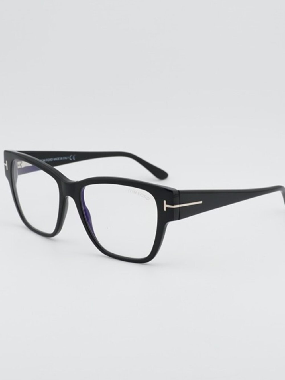 Tom Ford FT5745-B 001 Eyeglasses Shiny Black 54mm Square Frame